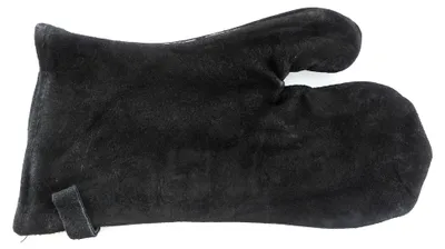Produktbild von Kaminhandschuh Grillhandschuh, Schwarz, Wildleder, 100% Leder, Topflappen