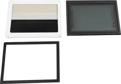 Zdjęcie produktu dla Okno rozkładane RV, moskitiera, zintegrowana osłona przeciwsłoneczna, czarna