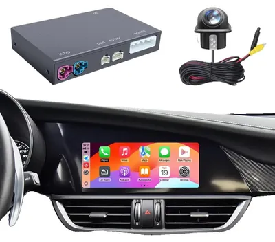Obrázok produktu pre Bezdrôtové CarPlay a Android Auto, jednoduchá inštalácia, vylepšená navigácia, kompatibilné s vozidlami Alfa Romeo vybavenými kamerou