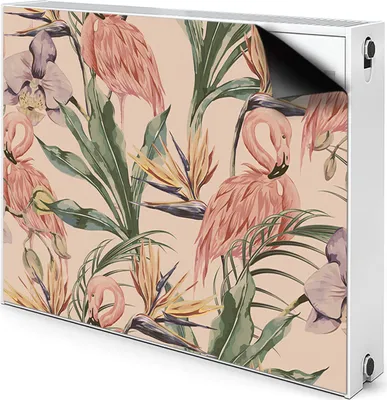 Produktbild von Magnet Heizkörper Heizkörper-Abdeckung Heizkörperabdeckung 110x60 cm  - Flamingos
