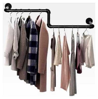 Produktbild von Wandmontierte Kleiderstange aus Metall, 100 cm
