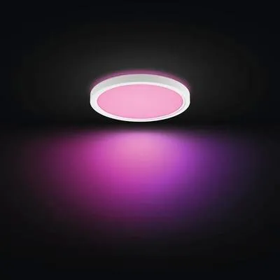 Produktbild von Philips Hue White and Color ambiance Tento rundes WCA LED-Deckenpanel 29,1 cm weiß, Bluetooth/Zigbee, Weiß, Multi, 2000 K, 6500 K, 16,6 W