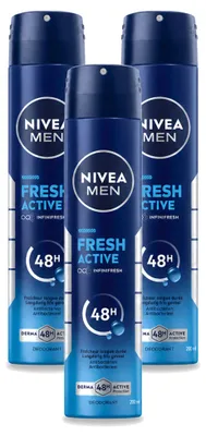Produktbild von 3 x NIVEA MEN Fresh Active Deodorant Spray - 200 ml - Vorteilspackung - 3 Stücke