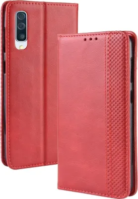 Produktbild von Mobigear Sensation  Samsung Galaxy A50 Hülle Klapphülle Geldbörse - Rot