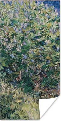 Produktbild von MuchoWow® Poster Fliederbusch - Vincent van Gogh 20x40 cm - Plakat - Foto