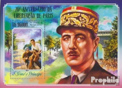 Produktbild von Briefmarken Sao Tome e Principe 2014 Mi Block 1044 (kompl. Ausgabe) postfrisch Die Befreiung von Paris