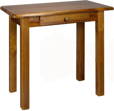Produktbild von Esstisch mit Schublade Küchentisch Tisch Massiv Kiefer Speisetisch in versch. Größen (60x80, Eiche)