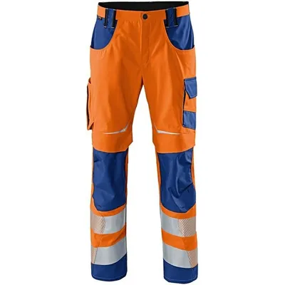 Produktbild von KÜBLER® unisex Warnschutzhose REFLECTIQ rot, schwarz Größe 46