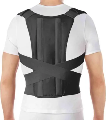 Produktbild von Geradehalter zur Haltungskorrektur, Rückenbandage für perfekte Haltung, Schwarz XL