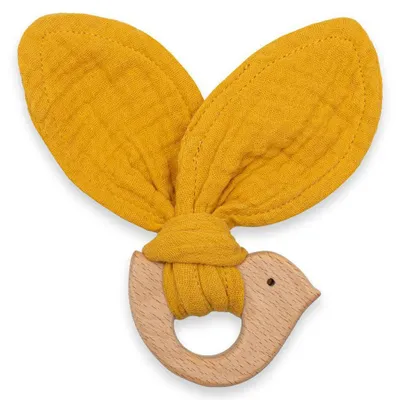 Obrázok produktu pre Hryzátko s vtáčikom New Baby Bird mustard