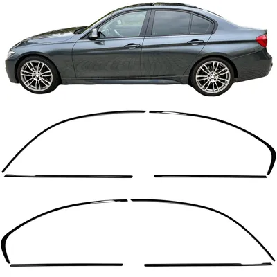 Für BMW 3er F30 Limo 11-18 Shadow Line Zierleisten Fensterleisten Schwarz Glanz in der Farbe Schwarz von Carparts-Online GmbH