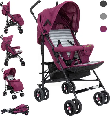 Obrázok produktu pre SAYOYO buggy malý skladací cestovný kočík s polohou na ležanie-Fialová