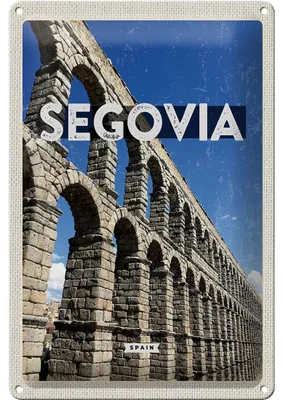 Produktbild von Blechschild Reise 20x30cm Segovia Spain römische Aquädukte