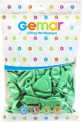 Zdjęcie produktu dla Balony makaroniki Zielonomiętowe, G90, 25 cm, 100 szt.