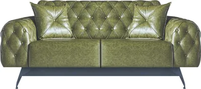 Produktbild von Sofa-Set 2-Sitzer Ledesofas Grün Chesterfield Klassisch Kissen Polster