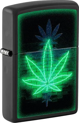 Obrázek produktu pro Zapalovač Zippo s motivem svítícího listu - benzínový, odolný proti větru