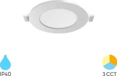 Obrázok produktu pre Braytron Ultraslim LED vstavané bodové svietidlo 3W White Ø85mm 3CCT 230V 220 Lumen IP40 vstavané bodové svietidlo 68mm