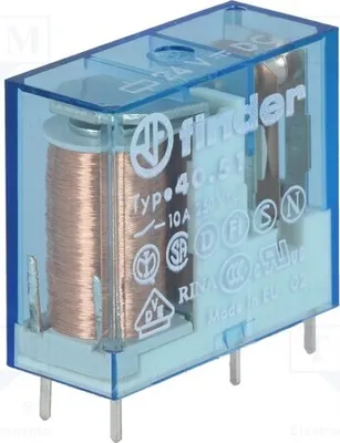 Obrázek produktu pro 1x Relé: elektromagnetické. Spouštěcí cívka: 24V DC, 10A / 250VAC. Mini 40.51.9.024.0000