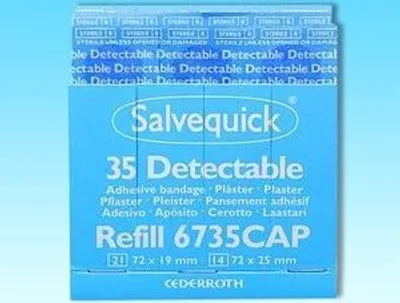 Produktbild von Pflaster-Strips Salvequick detectable Refill 6735 VE=35 Stück