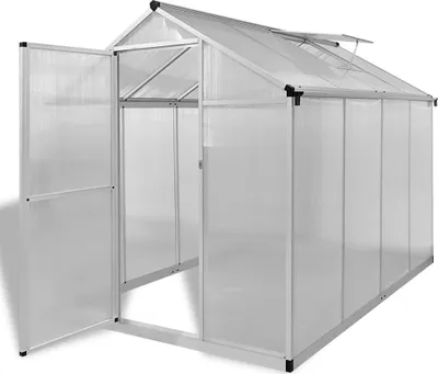 Image de The Living Store Serre avec fondations Renforcée Aluminium 4,6 m²