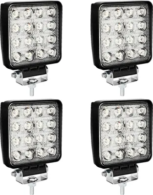 Produktbild von Jopassy 4 Stück 48W LED Arbeitsscheinwerfer Zusatzscheinwerfer Offroad Auto Scheinwerfer 10-30V Kaltweiß Arbeitslicht IP67 Wasserdicht