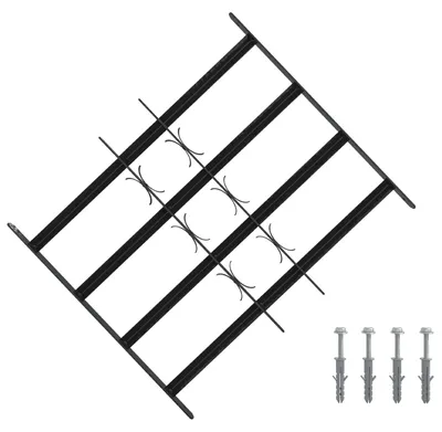Immagine prodotto di vidaXL Griglia di sicurezza per finestre con 4 barre trasversali, 3 pezzi, 43-74 cm