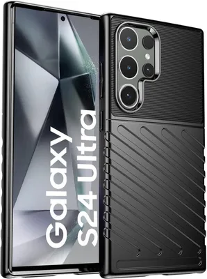 Produktbild von Conie Schutzhülle für Samsung Galaxy S25 Ultra Tasche Silikon Case Muster Cover Bumper TPU Hülle in Schwarz