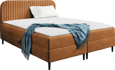 Produktbild von MIRJAN24 Boxspringbett mit zwei Bettkästen Box Best 1, Schlafzimmer Ehebett, Doppelbett mit Topper, Härtegrad H3 (Farbe: Coral 35, Größe: 120x200 cm)