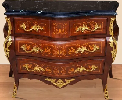 Barock Kommode Barockstil Kommode mit Marmoplatte Antik Stil Kommode Baroque Chest of Drawers Baroque Style Chest of Drawers with Marble Top Antique Style Chest of Drawers