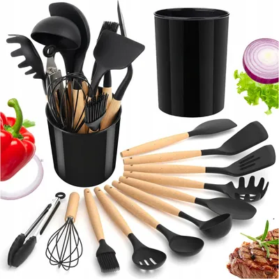 Produktbild von Silikon-Küchenutensilien Küchenutensilien-Set Zubehör 12-Teilig