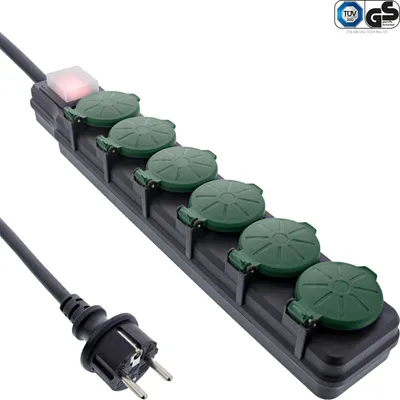Produktbild von InLine 16496T, 10 m, Drinnen/Draußen, Typ F, Typ F, Gerade, IP44