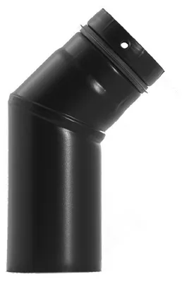 Produktbild von Raik Pelletrohr / Ofenrohr 100mm - 45° Bogen schwarz