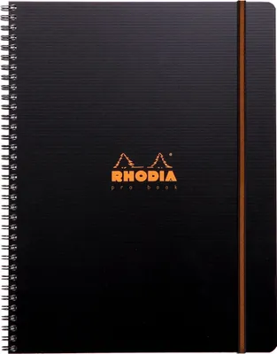 Produktbild von Rhodia 5x ProBook mit Doppelspirale A4+ 80Bl liniert 90g - Schwarz 119931C