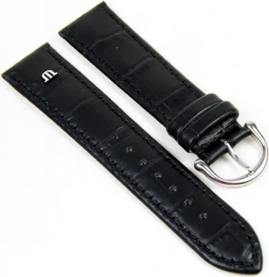 Produktbild von Maurice Lacroix Band 20mm | Kalbsleder-Louisiana-Optik schwarz 19473S