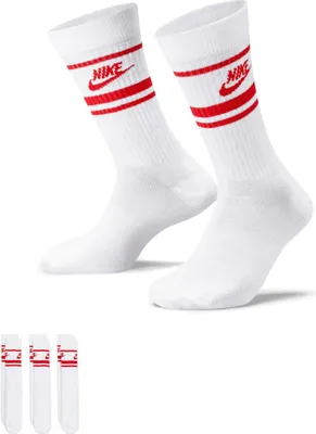 Immagine prodotto di Nike - Calzini "Sportswear Essential" per uomo/donna unisex, uso quotidiano (confezione da 3) BC7034 (42 EU - 45 EU) (bianco/blu reale)