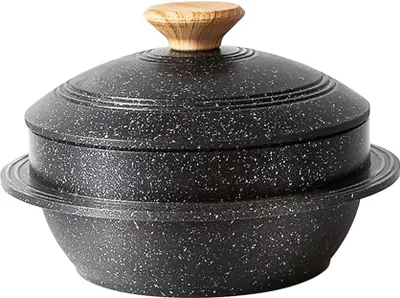 Image de Gegoten Aluminium Poêle à frire - Adapté à l'induction - 18 cm - Noir - Revêtement antiadhésif
