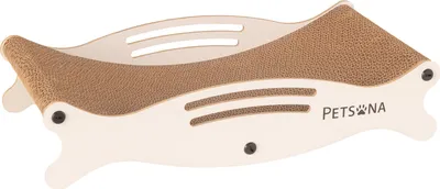 Image de Petsona Griffoir pour chats Griffoir naturel pour chats Aire de jeu Carton & tapis à griffer Pour chat Jouets pour chats Auto-activité, Naturel