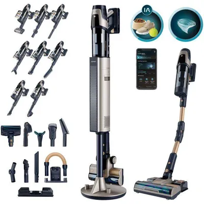 Image de Aspirateur Balai Laveur - CECOTEC RZ90 AI AquaPet Flex Connected - 310 AW - 110 min - 200 m² - Or