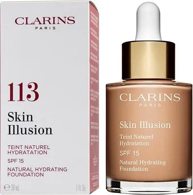 Produktbild von Clarins Skin Illusion Teint Naturel Hydratation Natural Hydrating Foundation 113 Chestnut Spf 15 30 Ml