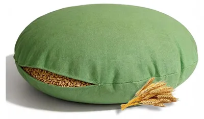 Produktbild von Rundes Meditationskissen Ø ca. 45 cm – Yogakissen mit Dinkelspelz – Sitzkissen für Meditation und Yoga