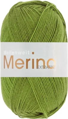 Produktbild von Lana Grossa - Meilenweit 100g Merino Extrafine uni 2450 apfelgrün