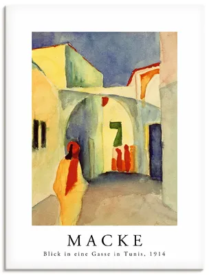 Produktbild von ARTland Leinwandbild Blick in eine Gasse in Tunis Größe: 90x120 cm