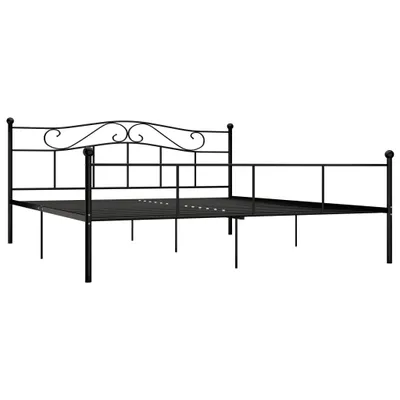 Zdjęcie produktu dla vidaXL Rama łóżka czarna metalowa 200×200 cm