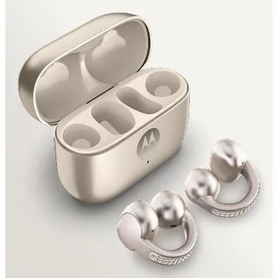 Produktbild von Motorola moto buds loop, Kabellos, Anrufe/Musik/Sport/Alltag, 51,6 g, Kopfhörer, Beige