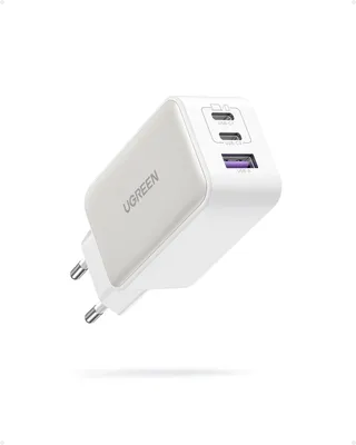 Produktbild von UGREEN Nexode 65W USB C Ladegerät, 3-Port, GaN Netzteil, PPS Charger 60W
