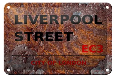 Produktbild von Blechschild London 18x12cm City Liverpool Street EC3
