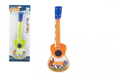 Obrázek produktu pro Ukulele/kytara plast 40cm s trsátkem Zvířátka a jejich kapela 2 barvy