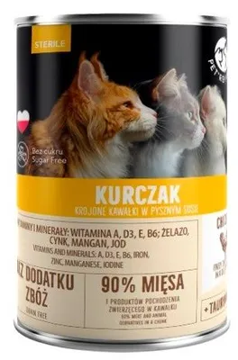 Zdjęcie produktu dla Mokra karma dla kota PetRepublic Sterille z kurczakiem 400 g