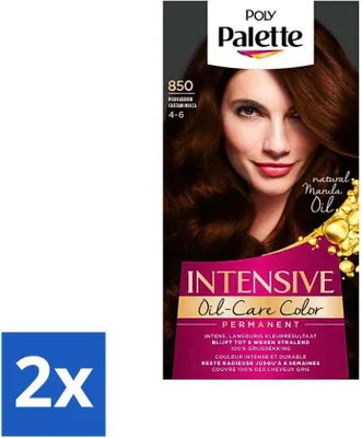 Produktbild von Poly Palette – Haarfarbe – Mokkabraun 850 – 115 ml - Vorteilspack - 2 Stücke