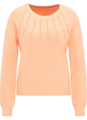 Image de Pull en maille pour femme EVER - Abricot, XL/XXL